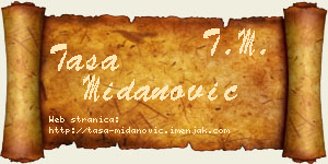 Tasa Midanović vizit kartica